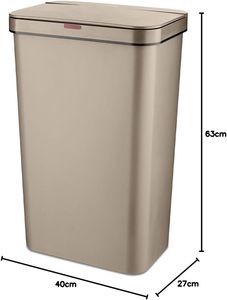 Tower 50L Sensor Bin – Touchless Kitchen Waste Bin, Latte