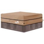 CEED4U Hot Tub Cover Outdoor Waterproof and Weatherproof，85''x85''x20'' Hot Tub Covers Protector Replacement, 600D PU Oxford Cloth Spa Covers, Heavy Duty UV Protection Pool Cover (Elegant Brown)