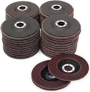 Nisorpa 25 Pack 4.5in Flap Sanding Discs 40 Grits Aluminum Oxide Abrasive Grinding Wheels Bulk Premium Stainless Steel Grinder Disc for Metal Wood Polishing