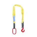 Vigtayue Lifting Slings Web Sling, 4.92 Ft Lifting Sling Straps Heavy Duty Single Leg Wire Rope, 6600lbs Polyester Lifting Sling with G80 Steel Hook