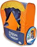 Playful Minds Puppet Theater - Portable Pop-Up Puppet Stage for Kids Ages 3-7, Theater for Puppet Shows at Home or Classroom, Compact Storage with Zipper Bag