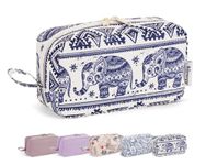 Large Makeup Bag Travel Toiletry Wash Bag Cosmetic Organizer Make Up Bags for Women (Elephant, Large)