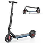 Caroma Electric Scooter for Adults, Max 20 Miles & 15.5 Mph, 9" Solid Tires Electric Scooters, Height Adjustable, 630W Peak Motor, 265Lbs Load, Foldable Commuting E Scooter, Black