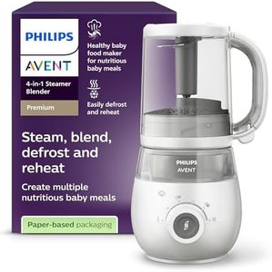 AVENT 4-in-1 Dampfgarer mit Mixer Premium, Babynahrungszubereiter, Dampfgaren, Pürieren, Auftauen, Aufwärmen, spülmaschinenfest, Modell SCF883/01