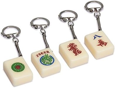 Yellow Mountain Imports Mahjong (Mah Jong, Mahjongg, Mah-Jongg, Mah Jongg, Majiang) Tile Keychains, Set of 4