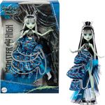 Monster High Doll, Frankie Stein Stitched in Style Fashion Collectible, Blue Plaid Couture Gown & Sewing-Inspired Accessories