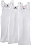 Hanes Men's Tall Man A-Shirt, White, 5X-Large/Tall (Pack of 3)