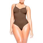 SKKULPT Shapewear Bodysuit for Women Tummy Control - Body Sculpting Shaper Tank Top Brief and Midthigh - Seamless Snatched Waist Slimming, Butt Lifting (BRBS-BN-XL/XXL)