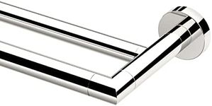 Gatco 4314 Glam Double Towel Bar, 24 Inch, Polished Nickel | Wall Mount Double Towel Holder for Bathroom | Bath Towel Rack with 2 Towel Bar Rods