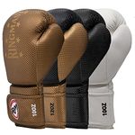 Ringmaster Sports Cobra Series Boxing Gloves Training Sparring Fighting MMA Martial Arts Kickboxing Punching Double End Bag Focus Pads (Gold, 10oz)