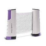 PRO SPIN Retractable Ping Pong Net – Table Tennis Net with Clamps | Portable Ping Pong Net for Any Table | Includes Custom Mesh Storage Bag | Replacement Table Tennis Net Posts (Purple)