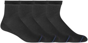 Dr. Scholl's Men's Non Binding Value 4 Pack Ankle Sock,Black,Large (Men's Shoe Size 7-12/Women's 8-12)