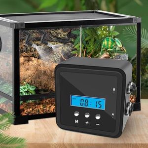 DAOTAILI Reptile Mister System with Timer & Dual Pump | 360° Adjustable Nozzles for Terrariums, Paludariums & Plants