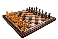 Prime Chess Hand Crafted Cherry Wooden Chess and Draughts Set 35 x 35 Centimeter