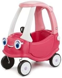 HomeStock Country Cottage Princess Colorful, 33.5", Parent-Controlled Push Rides, High Seat Back and Cup Holders, Wheels Spin 360 Degrees