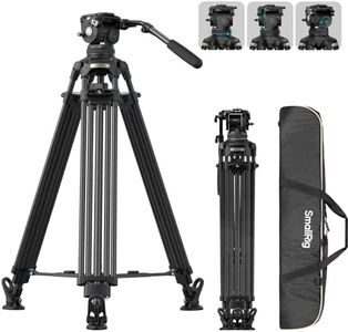 SMALLRIG 79''/200.5cm Heavy-Duty Carbon Fiber Video Tripod, 7-Step Counterbalance Head, Snap-on Quick-Release Plate for DJI & MFT 501, Max Load 17kg/37lb, Professional Video Shooting - FSD18-5578