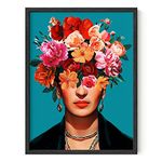 HAUS AND HUES Frida Kahlo Wall Art & Feminist Poster Frida Kahlo Poster Frida Art & Feminist Print Chicano, Latino, Chicana Art Frida Kahlo Gifts, Mexican Artwork for Walls UNFRAMED 12"x16"