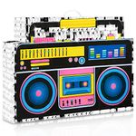 Boombox Piñata 80s piñata Boom Box Retro 90s Piñata Music Piñata for Adults Kids Hip Hop Theme Party Supplies Birthday Party Decorations Baby Shower Centerpieces Table Decor Game, 16.5x11.8in