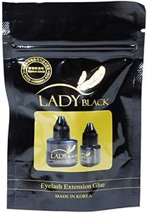Adhesivo Pestañas para Extensiones de Pestañas - Profesional - Ultra Fuerte Halt- Largo Durabilidad - Diversos Variedades - Negro - 5ml (Lady Black)