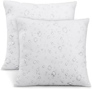 Utopia Bedding Outdoor Pillow Inserts 20 x 20 Inches (Pack of 2, White), Water Resistant Garden Throw Pillows for Patio and Porch Furniture