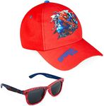 Marvel Baseball Cap for Boys Breathable Boys Hat Summer Accessories One Size Adjustable Strap Spiderman Avengers Gifts for Boys (Red)