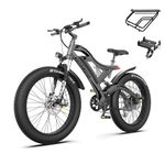 Aostirmotor 1000W Peak Full Suspension 4.0" Fat Tire Electric Bikes for Adults All Terrain E-Bike 48V 15AH Removable Battery Electric Mountain Bike 28Mph Electric Beach Bicycles 29+ Miles Long Range