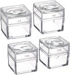 SE 4 Snap-On Magnifier Cubes Set of 4 - Interchangeable Lids with Different Magnifications, Compact for Coins, Specimens, Stones Viewing - MB2345