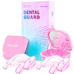 Litlcutie Mouth Guard for Grinding Teeth at Night, Mouth Guard for Sleeping, Mouthguards for Grinding of Teeth, Night Guards for Teeth Grinding - With 2 x 5X Mirror Mouth Guard Cases (4 Pack/2 Size)