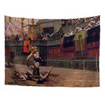 World Classic Art Masterpiece Tapestry Series Jean-Léon Gérôme Pollice Verso Academicism 1872. Classical Art Tapestry Wall-Hanging Antique Vintage Collection Home Décor