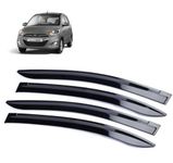 AutoMoto Unbreakable Injection Molded Car Side Window Deflector, Door Visor, Wind Guard, Rain Guard Compatible with I10 Old Model 2010 to 2017 Set of- 4pcs