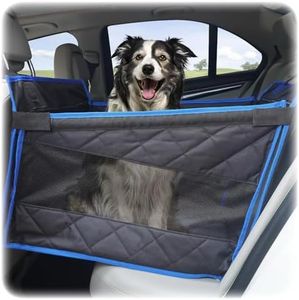 Dog Car Seat for Large Medium Small Dogs, Back Seat Extender for Dogs, Dog Car Seat Cover for Back Seat, Dog Hammock for Car Back Seat Dog Bed Mattress, Pet Car Seat for Car SUV Truck(Black)