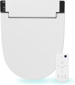 VOVO Electronic Smart Bidet Toilet Seat – Heated, Dryer, LED, Round