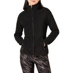 Amazon Essentials Women's Classic-fit Long-Sleeved Full Zip Polar Soft Fleece Jacket (Available in Plus Size), Black, L