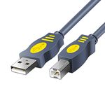 Qjin USB 2.0 Printer Cable for HP OfficeJet Pro 8025e 9015e 8015e 8135e, Envy 6055e 6455e, Envy Inspire 7955e 7255e, 10 Feet