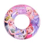 RHYII-Frozen Colored Swim Ring Frozen Swimming Ring Ice Snow Princess Swimming Ring Elsa Princess Colored Swim Ring Durable Inflatable Summer Swimming Pool Ring Outdoor Beach Pool Party Toys Swim Ring