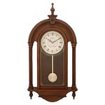 Seiko Decorative Vertical Pendulum Chime Sound Wooden Case Musical Roman Numbers Wall Clock for Living Room Home Decor Office Gifts (Size: 38.2 x 13 x 76CM | Weight: 4000 Gram | Color: Brown) QXH075B