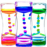 Calming Sensory Toys for Kids with Autism ADHD Anxiety or Special Needs-3 Pack Liquid Motion Bubbler Timers (Style #1)