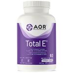 AOR Total E 445mg, 60 Softgels, Organic Vitamin E Supplement with Tocotrienols & Coenzyme Q10 Ubiquinol CoQ10, Supports Cardiovascular Health & Antioxidant, Vitamin E8 for Skin, Face & Hair Nourishment