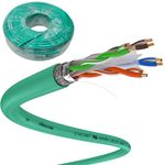 iVoltaa Ethernet CAT6A 10Gb/Sec High Speed LAN Cable Bundle for All wired Networking devices, Router, Modem, Television, PC / Laptop (Green, 50M /165 Feet)