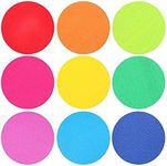 63 Pieces Carpet Markers Sit Spots, VSANNSZ 4 inch Magic Educate Rug Circles Kindergarten Classroom Marker Dots with Preschool Teaching Tool 9 Colors