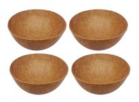 COIR GARDEN Coco Fiber Hanging Planter Pots Coir Basket Liner (Brown, 12 Inch) - 4 Pieces