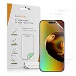 kwmobile Screen Protectors Compatible with Apple iPhone 16 Pro Screen Protector - 3X Ultra-Clear Transparent Phone Films