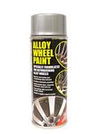 The Urban Company E-TECH Alloy Wheel Paint Metallic Silver Chip Resistant Wheel Refurbishment 400ml Can