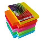 BRUSTRO Copytinta Mixed Bright Colour Craft Paper| A4 Size | 80 GSM | Pack of 40 Sheets (10 colors x 4 sheets)|Ideal for DIY Art, Origami Ideas, Printing, Stationery, Students, Professionals.