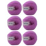 Vardhman Knitting Yarn Hello Baby Wool For Knitting, Kids Crochet Yarn Wool For Hand Knitting Art Craft, Knitting Wool Yarn For Sweater Scarves Hats And Dresses (African Violet, 25 Gram)