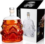 Yingluo Transparent Creative Whiskey Decanter ,Flask Carefe,Whiskey Carafe for Wine,Scotch,Bourbon,vodka,Liquor-750ml Gifts for Men