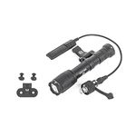 SBGJMY M640C Tactical Airsoft Torch Flashlight 800 Lumen with Pressure Pad and Tail Button Switch Rotating Mount Rifle Torch for M-lok/Keymod and 20mm Picatinny Rail System (Black)