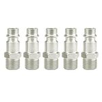 5 Pcs Male Thread Quick Release Connectors Air Line Coupler Connectors ​1/4" BSP Hose Fittings for Air Line