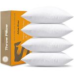 Adam Home Cushion Inserts 65cm x 65cm (26" x 26" inches) Hypoallergenic Fluffy White Cushion Inner, Perfect Hollowfibre for Sofa Cushion Pads (Pack of 4)