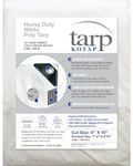 Kotap 8-ft x 10-ft Heavy-Duty 12 by 12 Cross Weave 8-mil White Poly Tarp, Item: TRW-0810